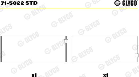 Glyco 71-5022 STD - Coussinet de bielle parts5.com