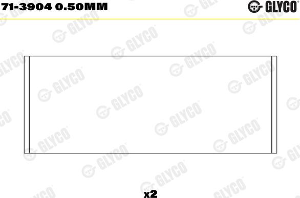 Glyco 71-3904 0.50mm - Hajtókar csapágy parts5.com