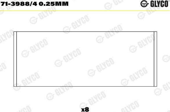 Glyco 71-3988/4 0.25mm - Ležaj klipnjače parts5.com