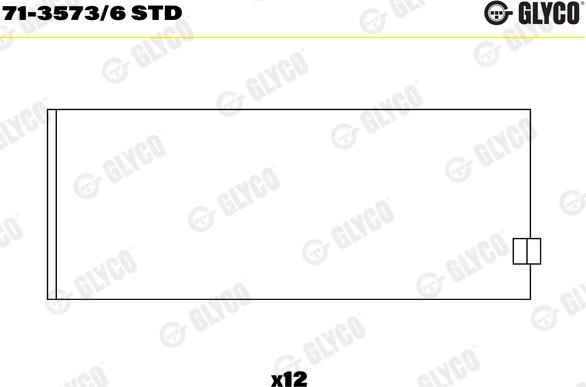 Glyco 71-3573/6 STD - Big End Bearings parts5.com