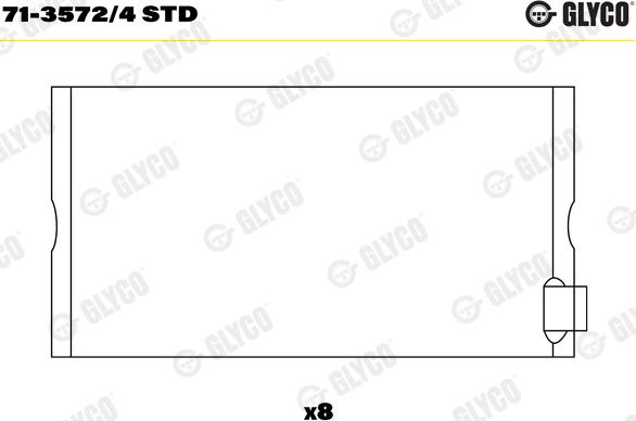 Glyco 71-3572/4 STD - Big End Bearings parts5.com