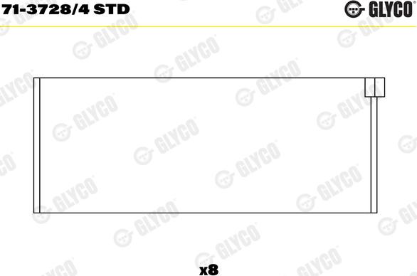 Glyco 71-3728/4 STD - Kiertokangen laakeri parts5.com