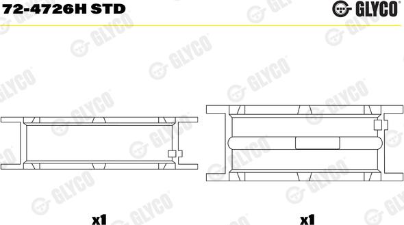 Glyco 72-4726H STD - Cuzineti, arbore cotit parts5.com