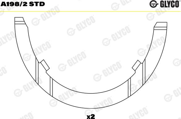 Glyco A198/2 STD - Дистанционна шайба, колянов вал parts5.com