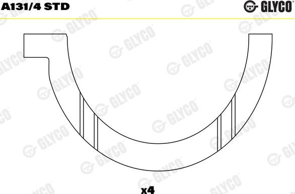 Glyco A131/4 STD - Välilevy, kampiakseli parts5.com