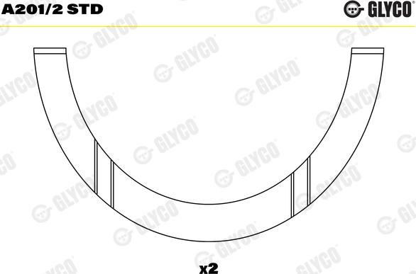 Glyco A201/2 STD - Saiba distantier, arbore cotit parts5.com