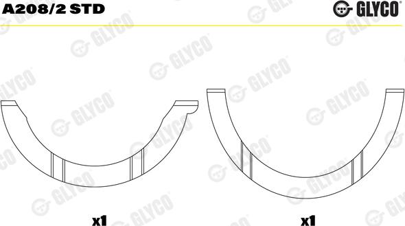 Glyco A208/2 STD - Saiba distantier, arbore cotit parts5.com