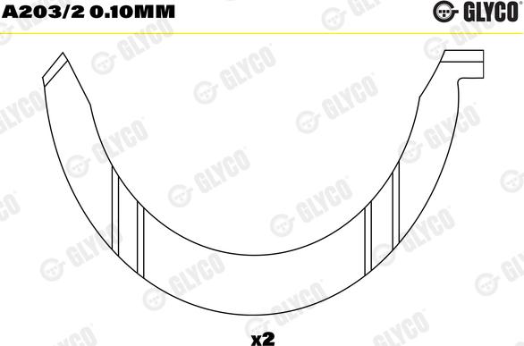 Glyco A203/2 0.10mm - Saiba distantier, arbore cotit parts5.com