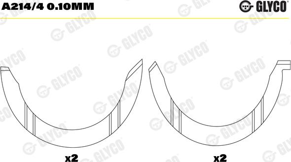 Glyco A214/4 0.10mm - Ροδέλα - αποστάτης, στροφαλ. άξονας parts5.com