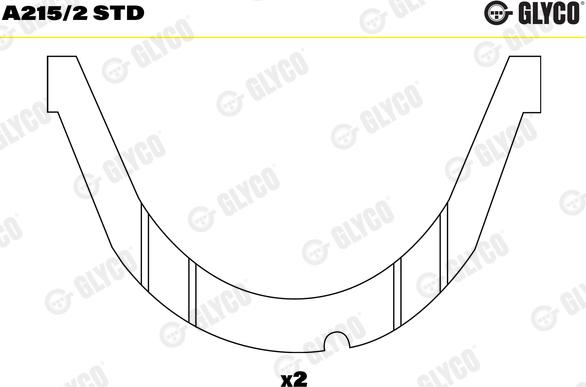 Glyco A215/2 STD - Távtartó lemez, főtengely parts5.com