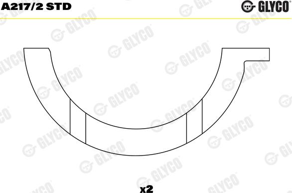 Glyco A217/2 STD - Упорная шайба, коленчатый вал parts5.com