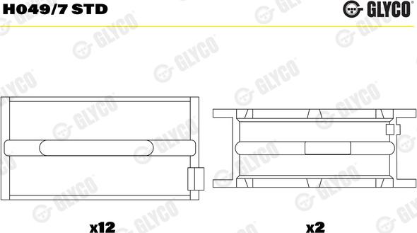 Glyco H049/7 STD - Cuzineti, arbore cotit parts5.com