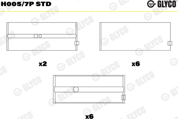 Glyco H005/7P STD - Cuzineti, arbore cotit parts5.com