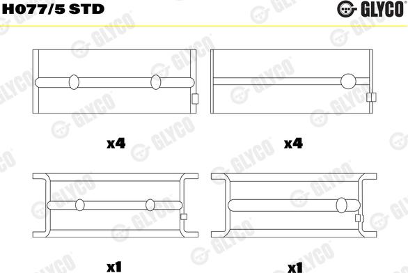 Glyco H077/5 STD - Lezaj (glavni) rocicne gredi parts5.com