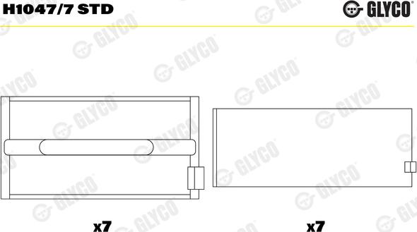 Glyco H1047/7 STD - Cojinete de cigüeñal parts5.com