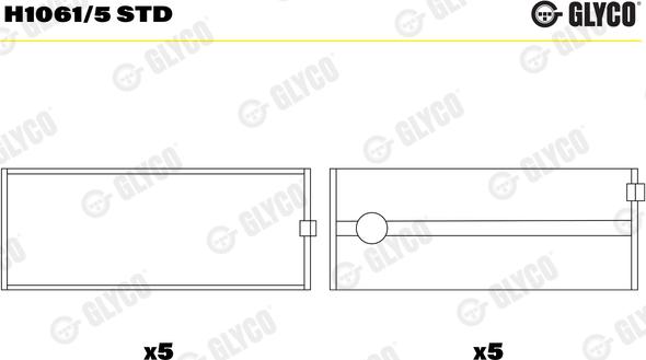 Glyco H1061/5 STD - Väntvõlli laager parts5.com