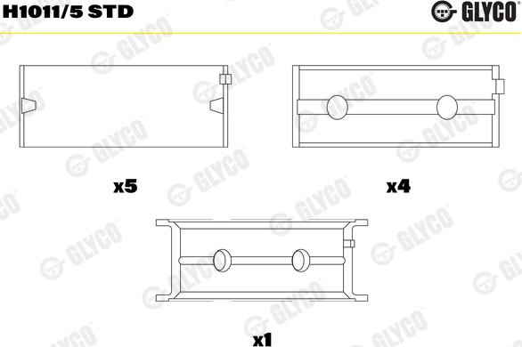 Glyco H1011/5 STD - Tuleja łożyska wału korbowego parts5.com