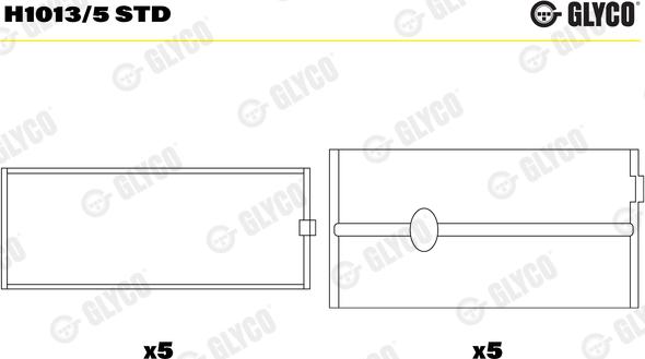 Glyco H1013/5 STD - Cuzineti, arbore cotit parts5.com