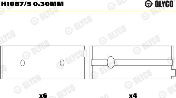 Glyco H1087/5 0.30mm - Cuzineti, arbore cotit parts5.com