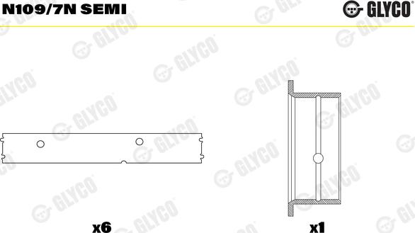 Glyco N109/7N SEMI - Cojinete de árboles de levas parts5.com