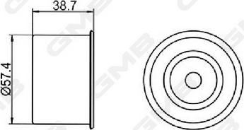 GMB GT10110 - Preusmerjevalni valj / vodilni valj, zobati jermen parts5.com