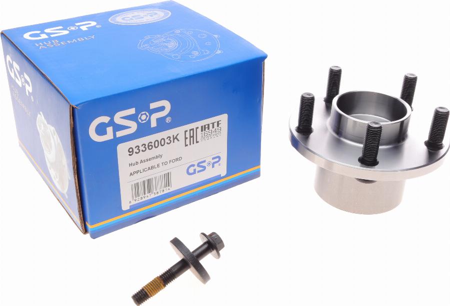 GSP 9336003K - Wheel hub, bearing Kit parts5.com