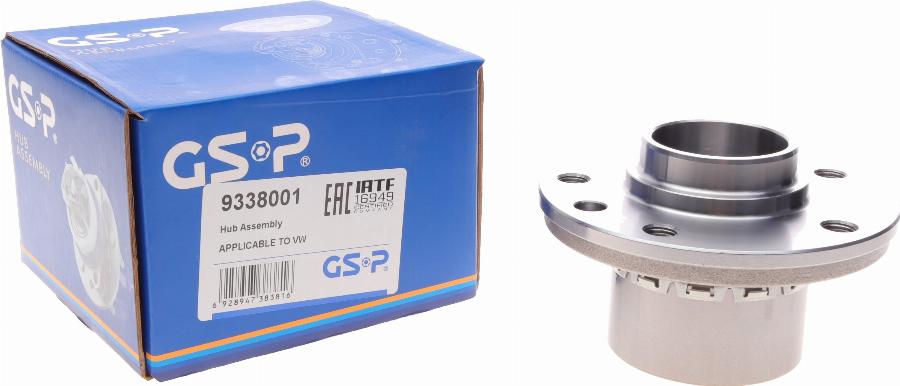 GSP 9338001 - Wheel hub, bearing Kit parts5.com