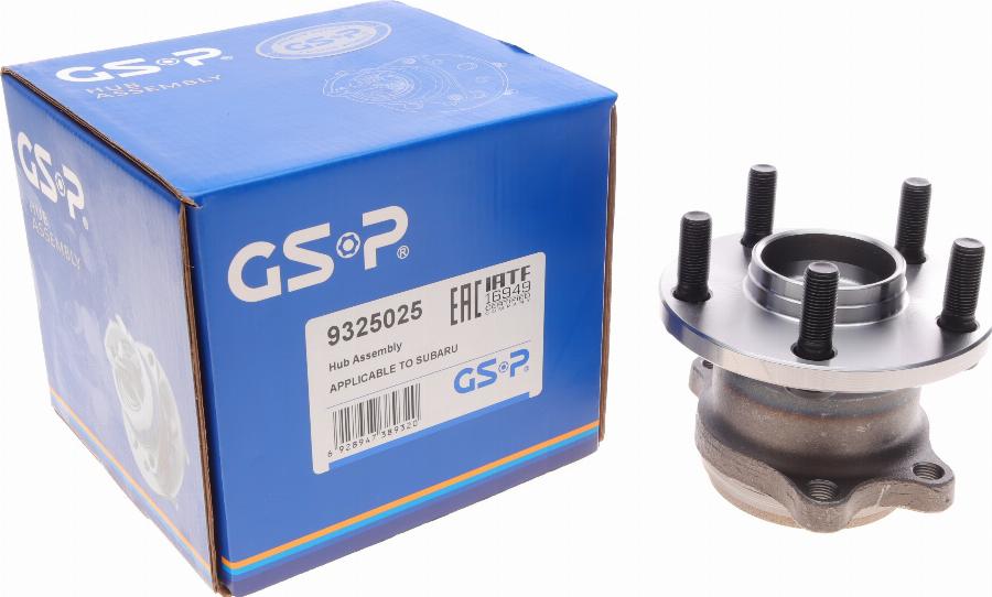 GSP 9325025 - Σετ ρουλεμάν τροχών parts5.com