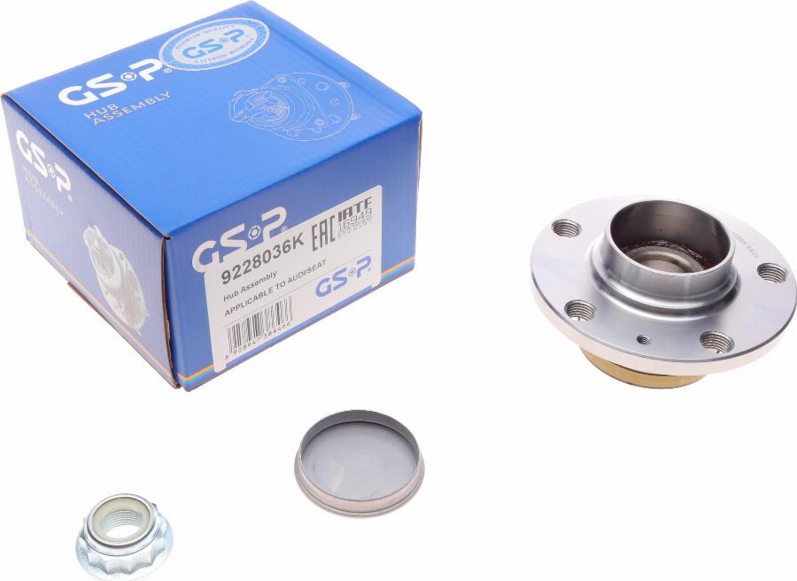 GSP 9228036K - Wheel hub, bearing Kit parts5.com