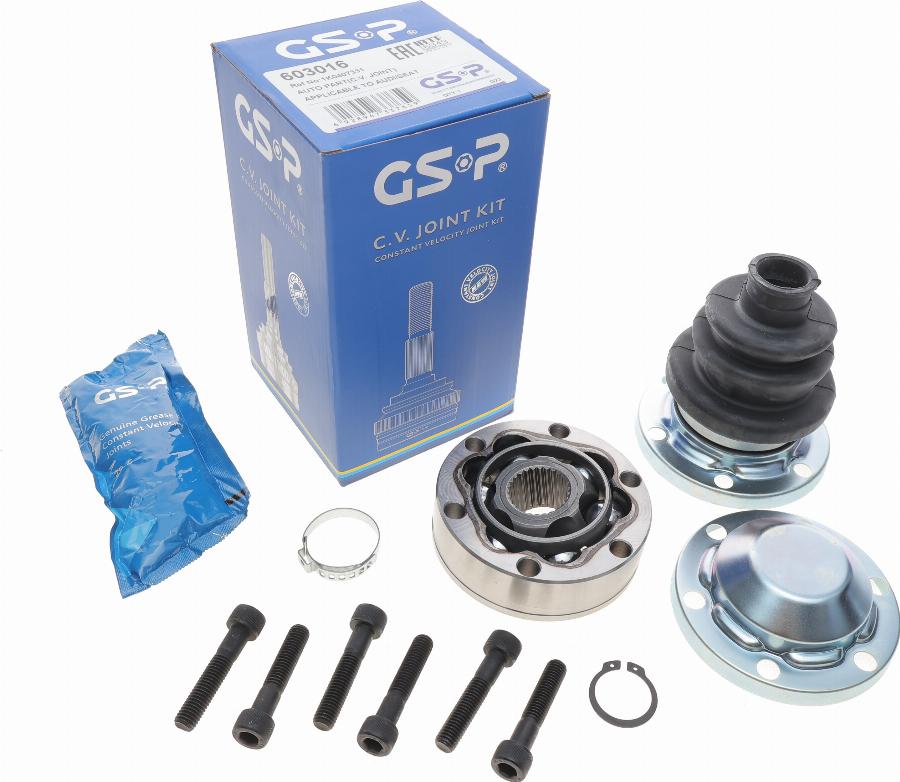 GSP 603016 - Шарнирный комплект, ШРУС, приводной вал parts5.com