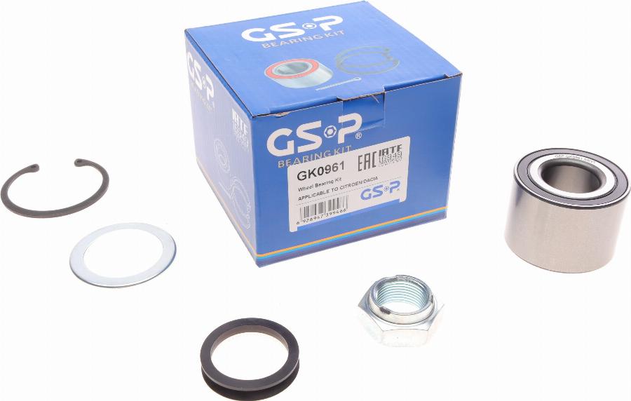 GSP GK0961 - Комплект подшипника ступицы колеса parts5.com