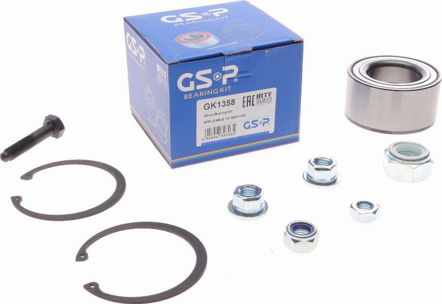 GSP GK1358 - Σετ ρουλεμάν τροχών parts5.com