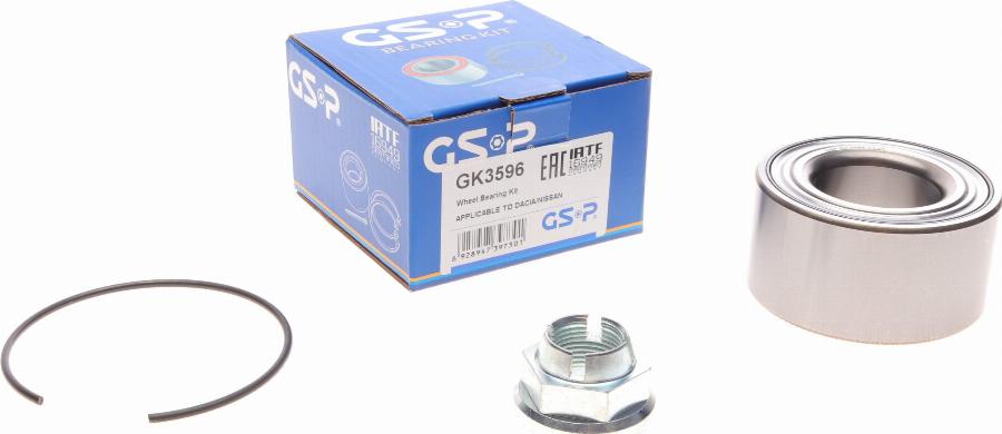 GSP GK3596 - Lożisko kolesa - opravná sada parts5.com