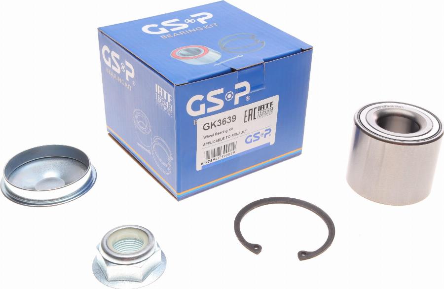 GSP GK3639 - Zestaw łożysk koła parts5.com