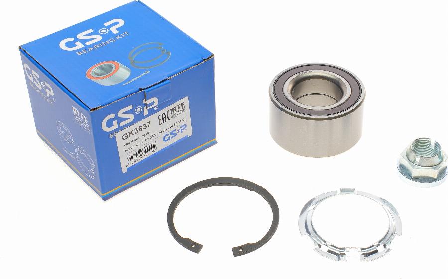 GSP GK3637 - Σετ ρουλεμάν τροχών parts5.com