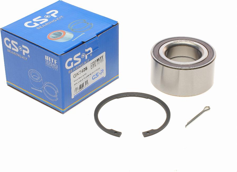 GSP GK7408 - Moyeu de roue parts5.com