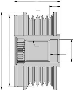 HELLA 9XU 358 039-101 - Riemenscheibe, Generator parts5.com