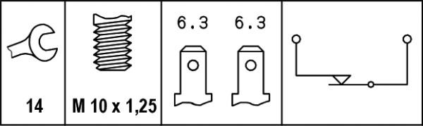 HELLA 6DF 007 364-001 - Stikalo zavorne luci parts5.com