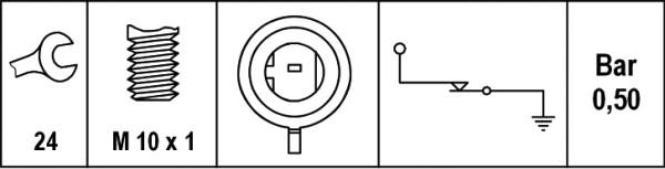 HELLA 6ZL 008 780-011 - Sender Unit, oil pressure parts5.com