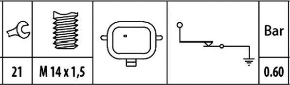 HELLA 6ZL 003 259-401 - Датчик, налягане на маслото parts5.com