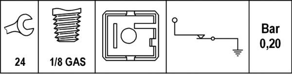 HELLA 6ZL 003 259-541 - Czujnik, ciśnienie oleju parts5.com