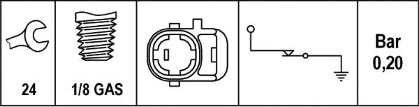 HELLA 6ZL 003 259-511 - Snímač, tlak oleje parts5.com