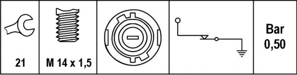 HELLA 6ZL 003 259-741 - Sensor, Öldruck parts5.com