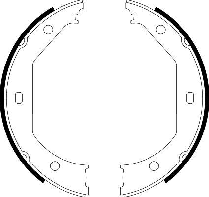 HELLA 8DA 355 050-381 - Brake Shoe Set, parking brake parts5.com