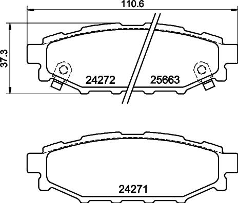 HELLA 8DB 355 040-391 - Piduriklotsi komplekt,ketaspidur parts5.com