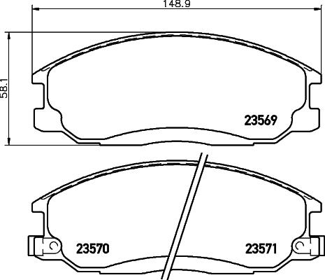 HELLA 8DB 355 009-991 - Set placute frana,frana disc parts5.com