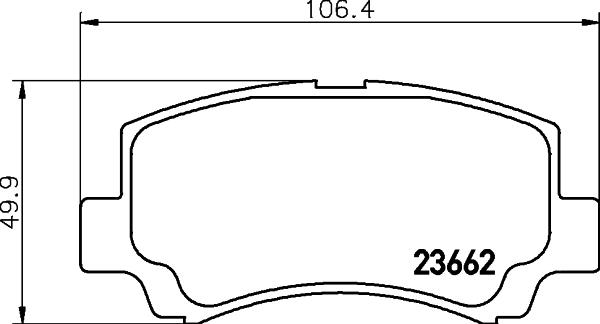 HELLA 8DB 355 009-681 - Sada brzdových platničiek kotúčovej brzdy parts5.com