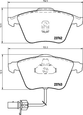 HELLA 8DB 355 009-141 - Set placute frana,frana disc parts5.com