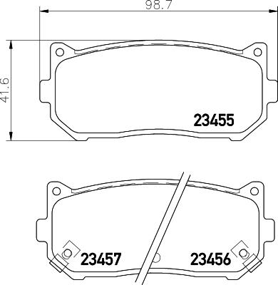 HELLA 8DB 355 009-341 - Set placute frana,frana disc parts5.com