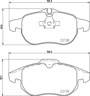 HELLA 8DB 355 009-311 - Set placute frana,frana disc parts5.com